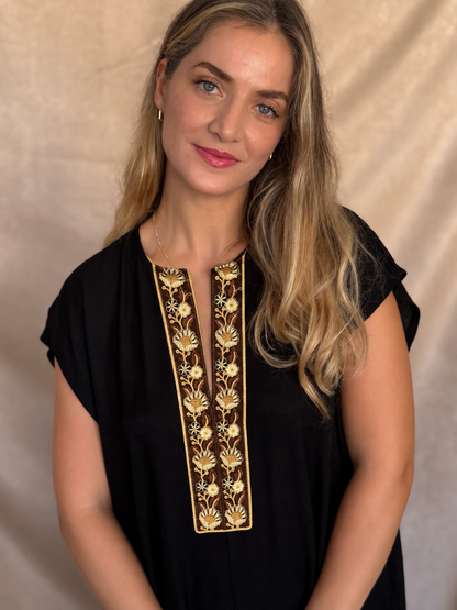 DJELABA FLEURS BRODEE