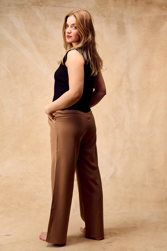 PANTALON MARRON FONCE