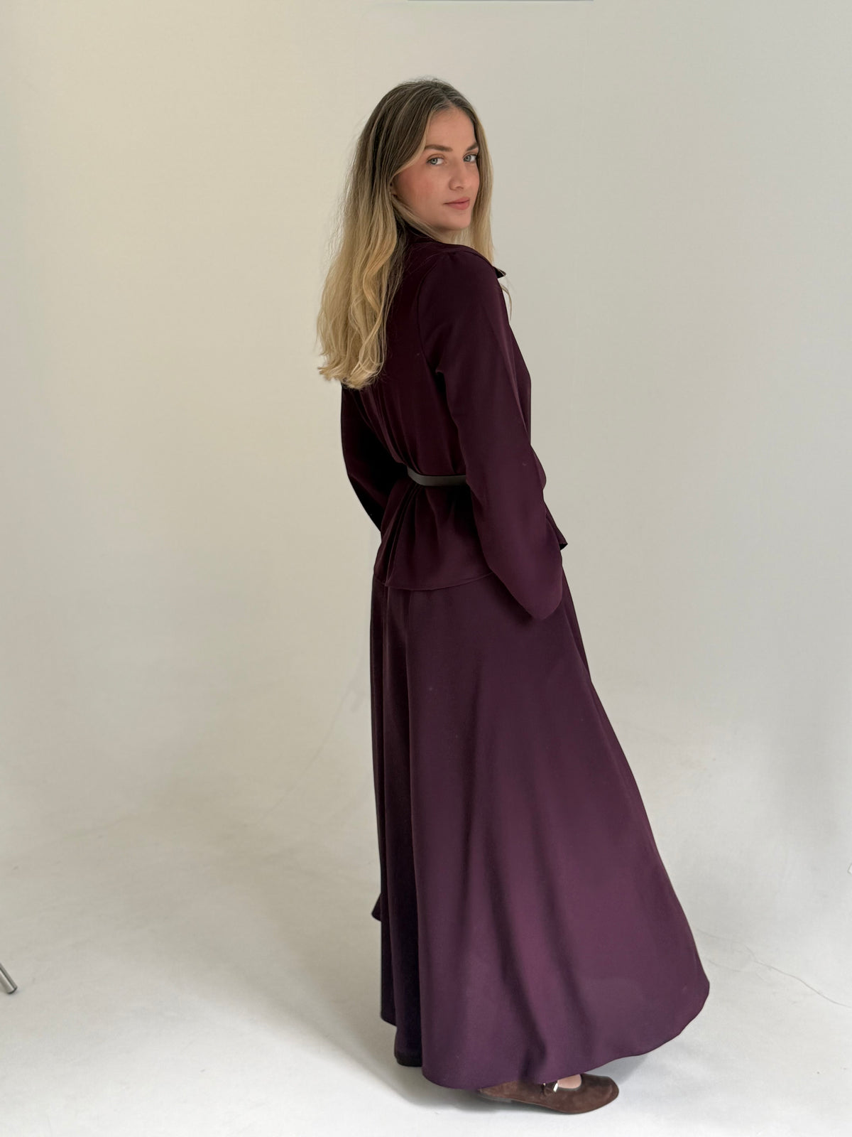 ENSEMBLE JUPE AUBERGINE