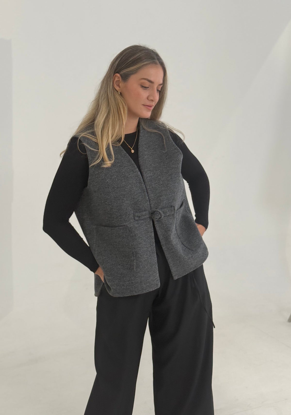 GILET GRIS CLAIR