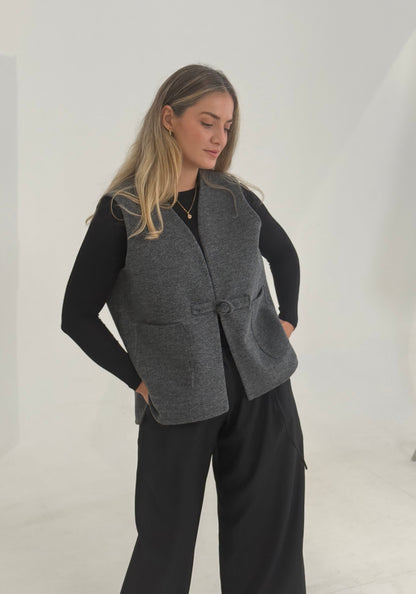 GILET GRIS CLAIR