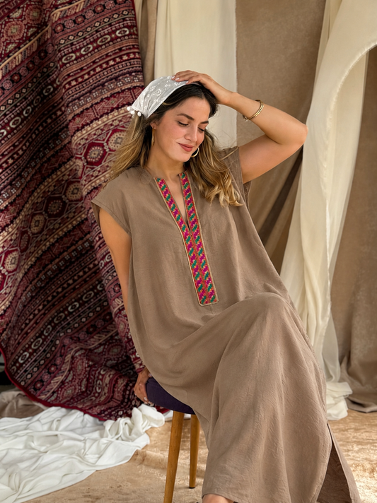 ROBE D'HOTESSE CARAMEL