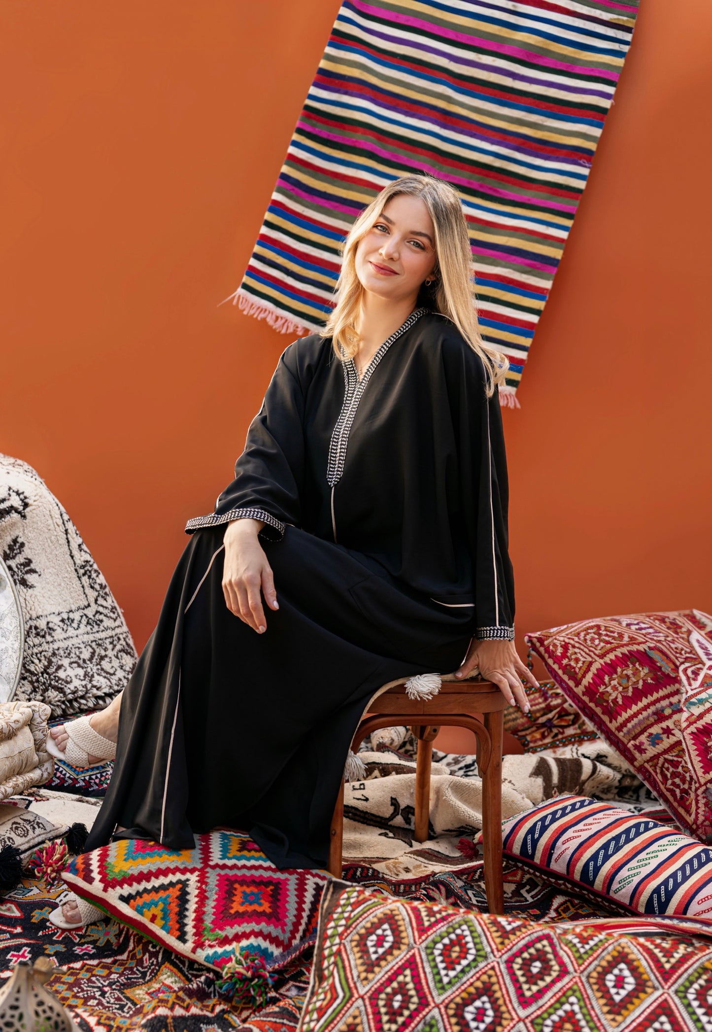 DJELLABA À POCHE NOIR