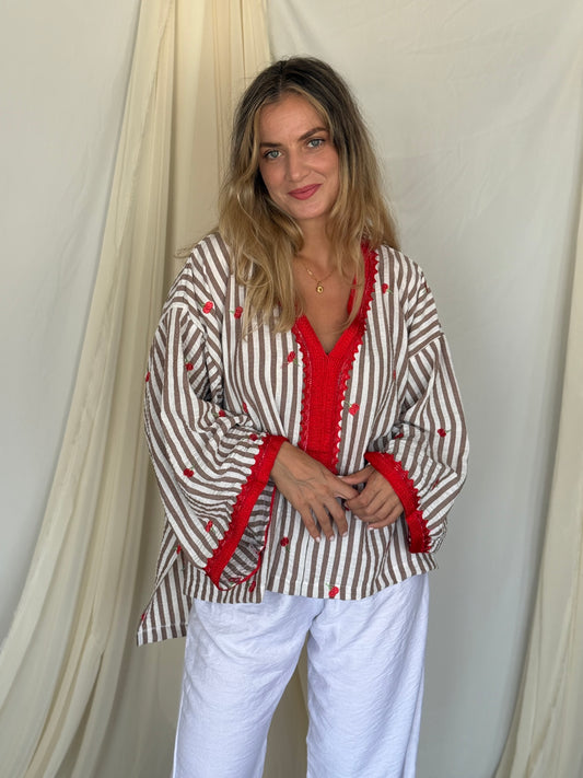 ENSEMBLE CERISE MARRON