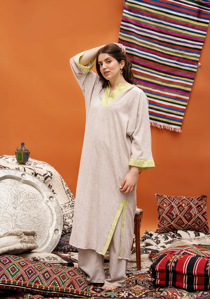 ENSEMBLE EN LIN BEIGE