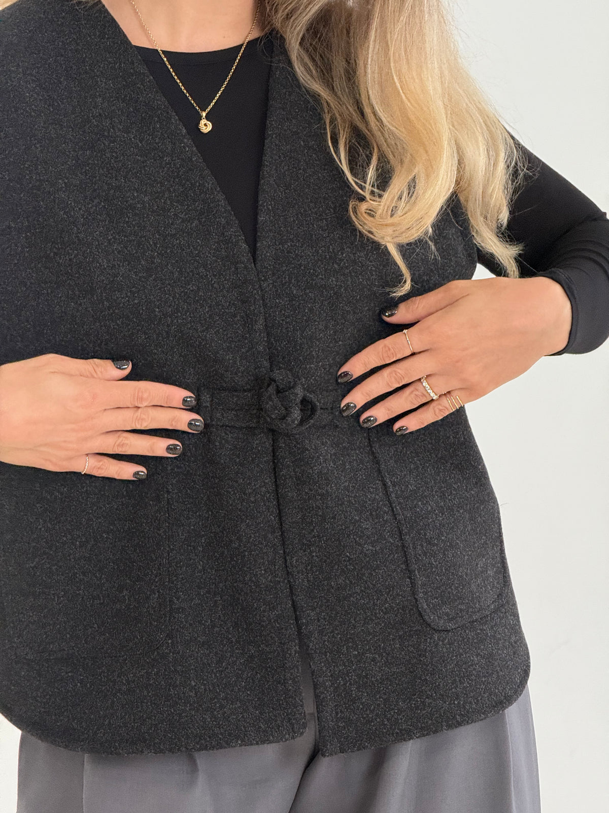 GILET GRIS FONCE
