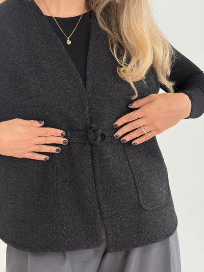 GILET GRIS FONCE