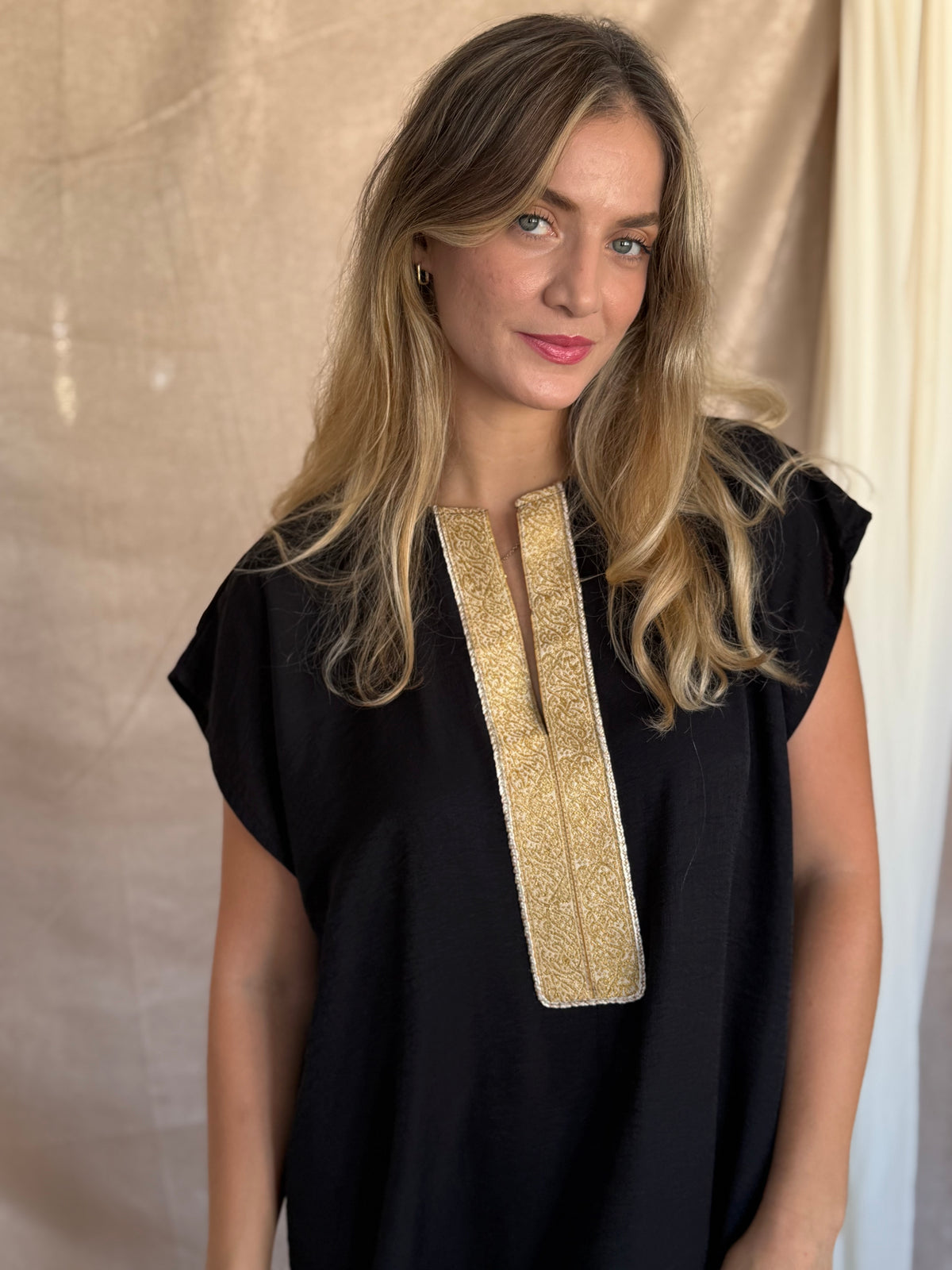 DJELABA LETTRE BEIGE