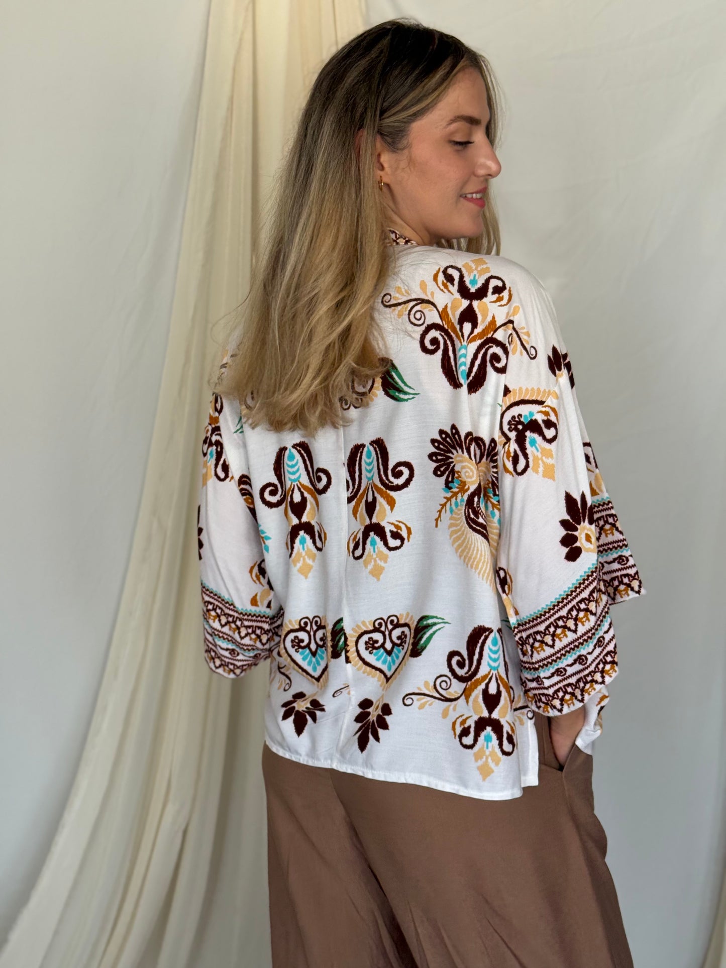 CHEMISE LAUREL MARRON