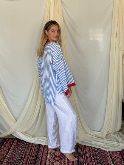 ENSEMBLE CERISE BLEU