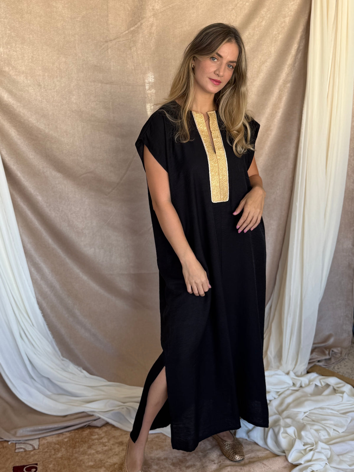 DJELABA LETTRE BEIGE
