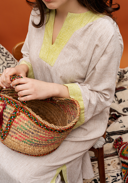 ENSEMBLE EN LIN BEIGE