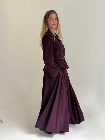ENSEMBLE JUPE AUBERGINE
