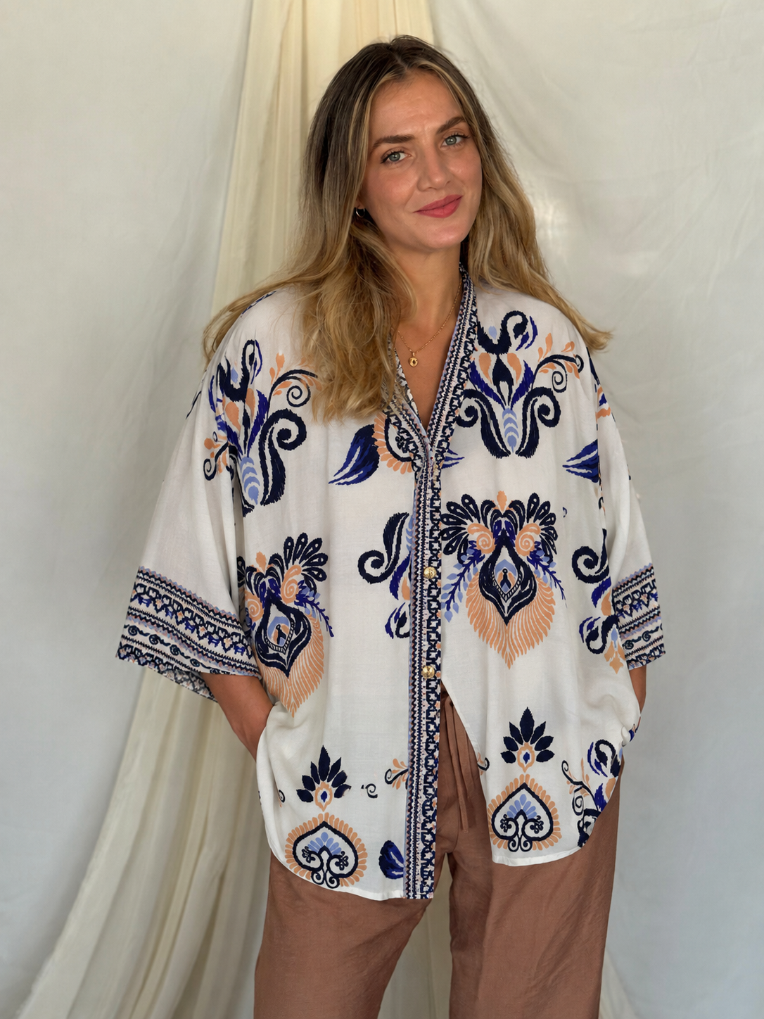 CHEMISE LAUREL SAUMON