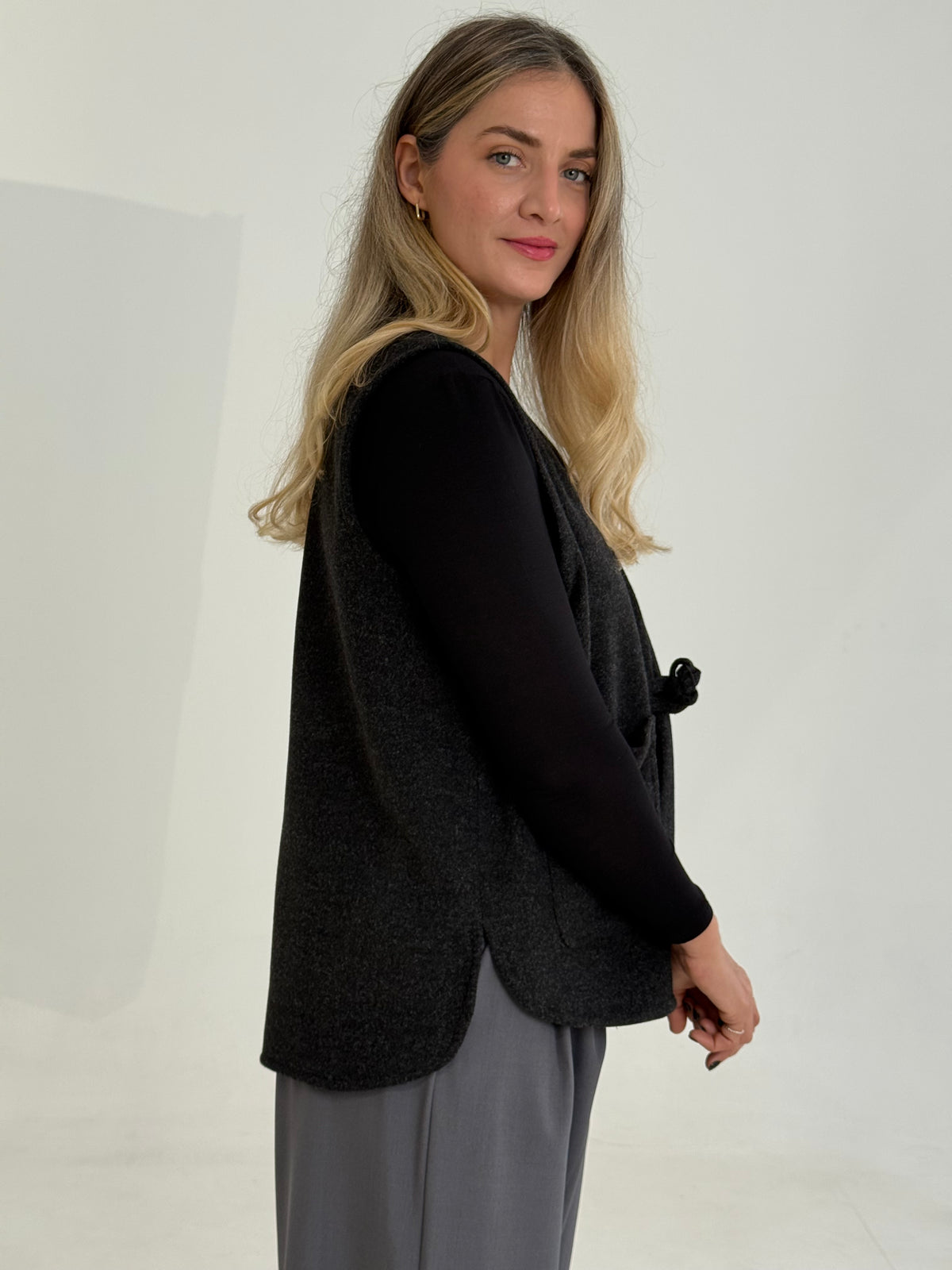 GILET GRIS FONCE