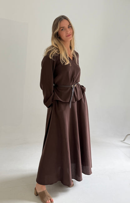 ENSEMBLE JUPE MARRON