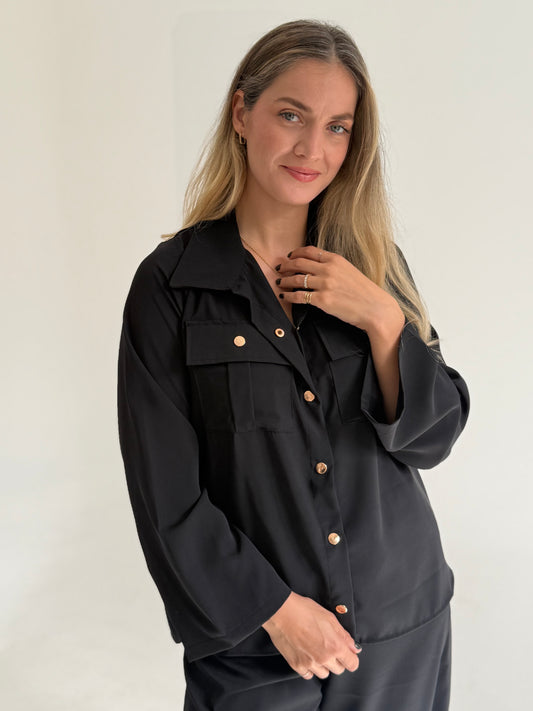 ENSEMBLE A POCHES NOIR