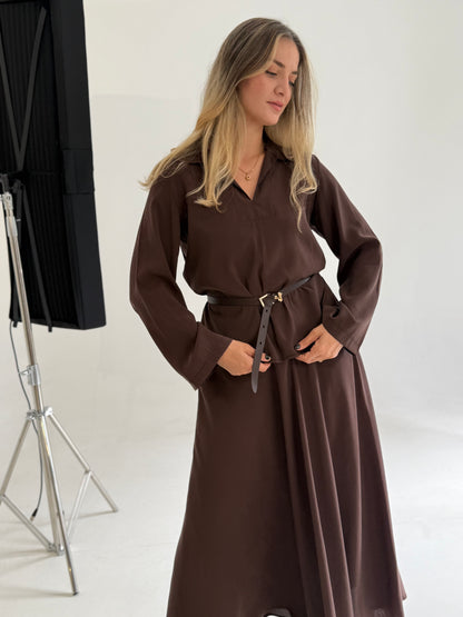 ENSEMBLE JUPE MARRON