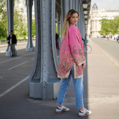 KIMONO SATIN ROSE