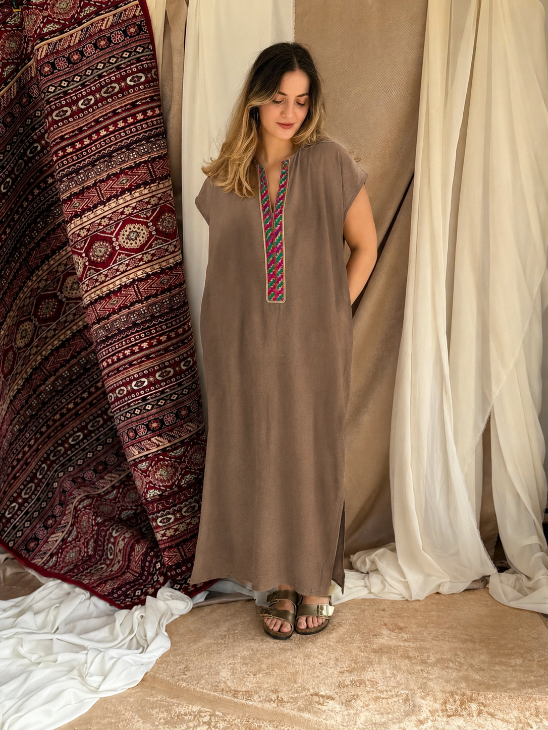 ROBE D'HOTESSE CARAMEL