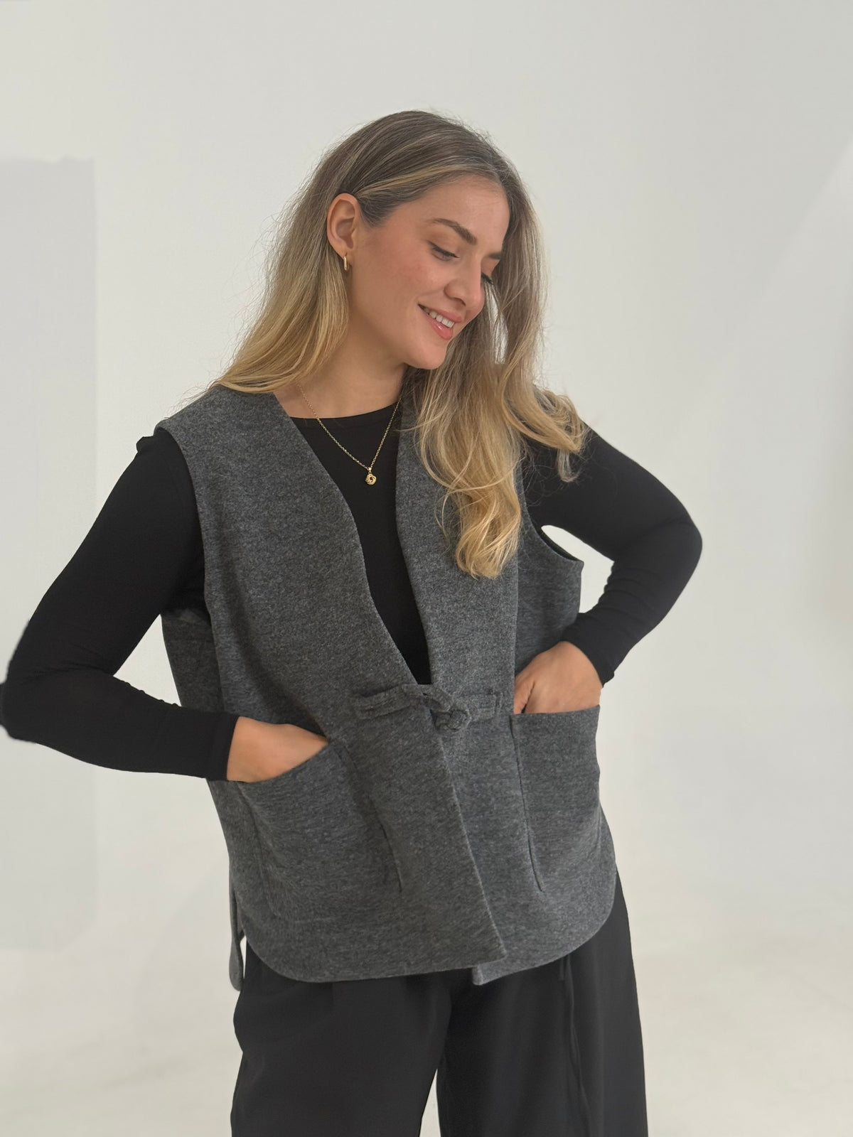GILET GRIS CLAIR