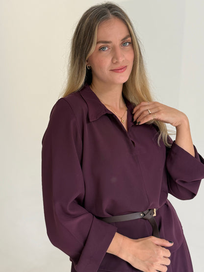 ENSEMBLE JUPE AUBERGINE