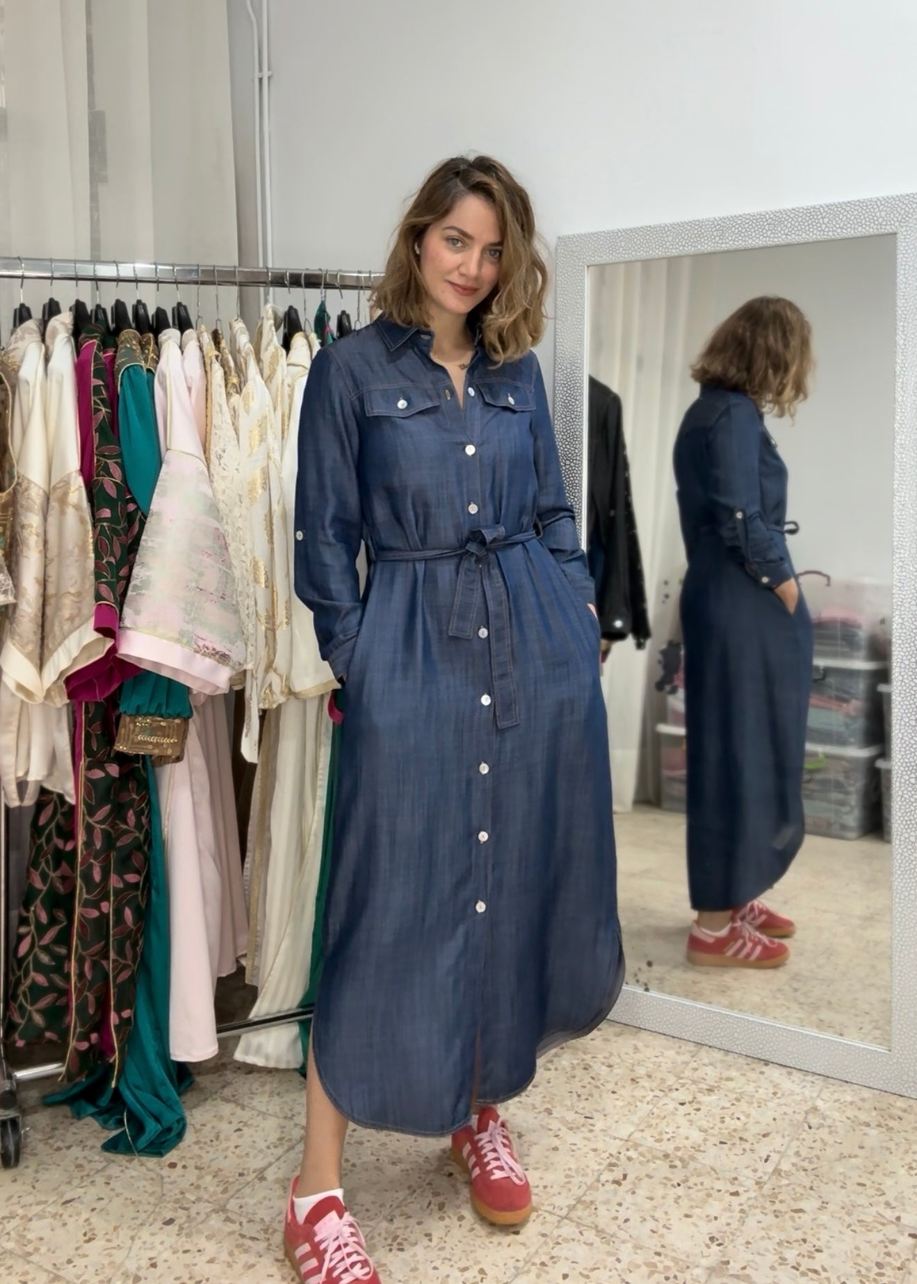 ROBE EN JEAN TISSU