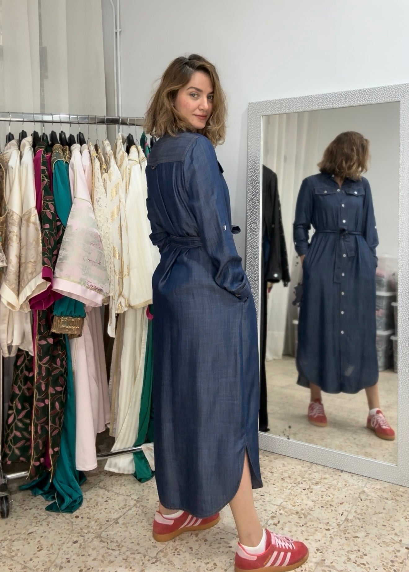ROBE EN JEAN TISSU