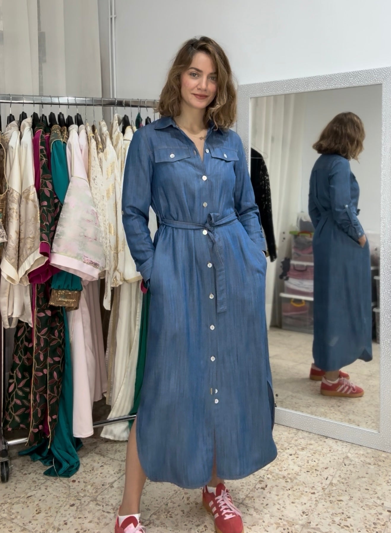 ROBE EN JEAN TISSU