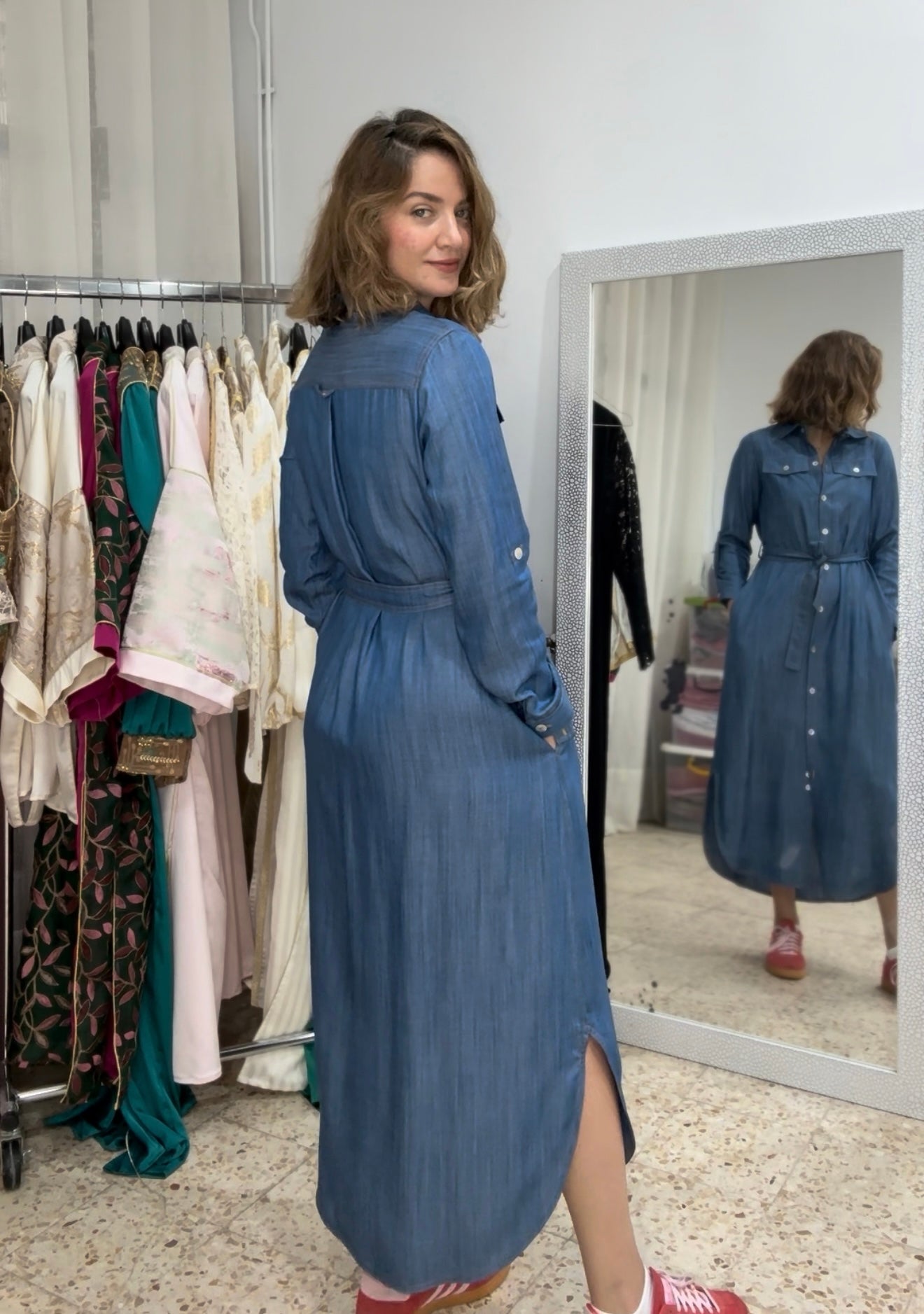 ROBE EN JEAN TISSU