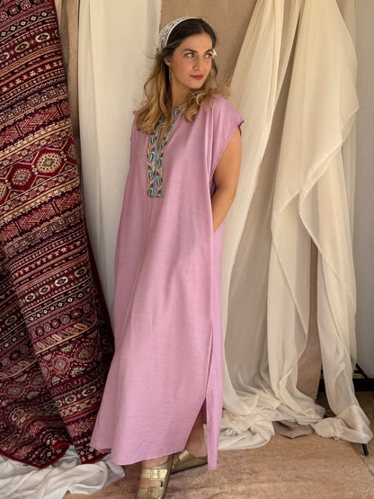 ROBE D'HOTESSE ROSE CLAIR