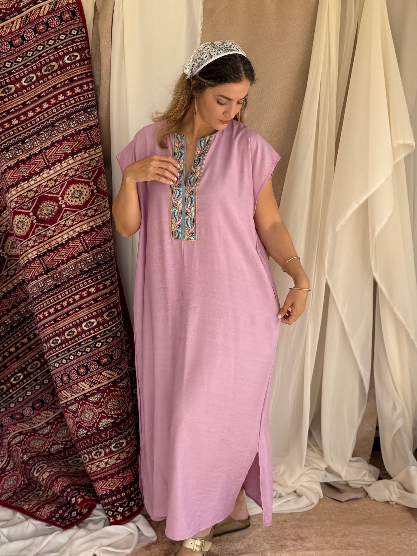 ROBE D'HOTESSE ROSE CLAIR