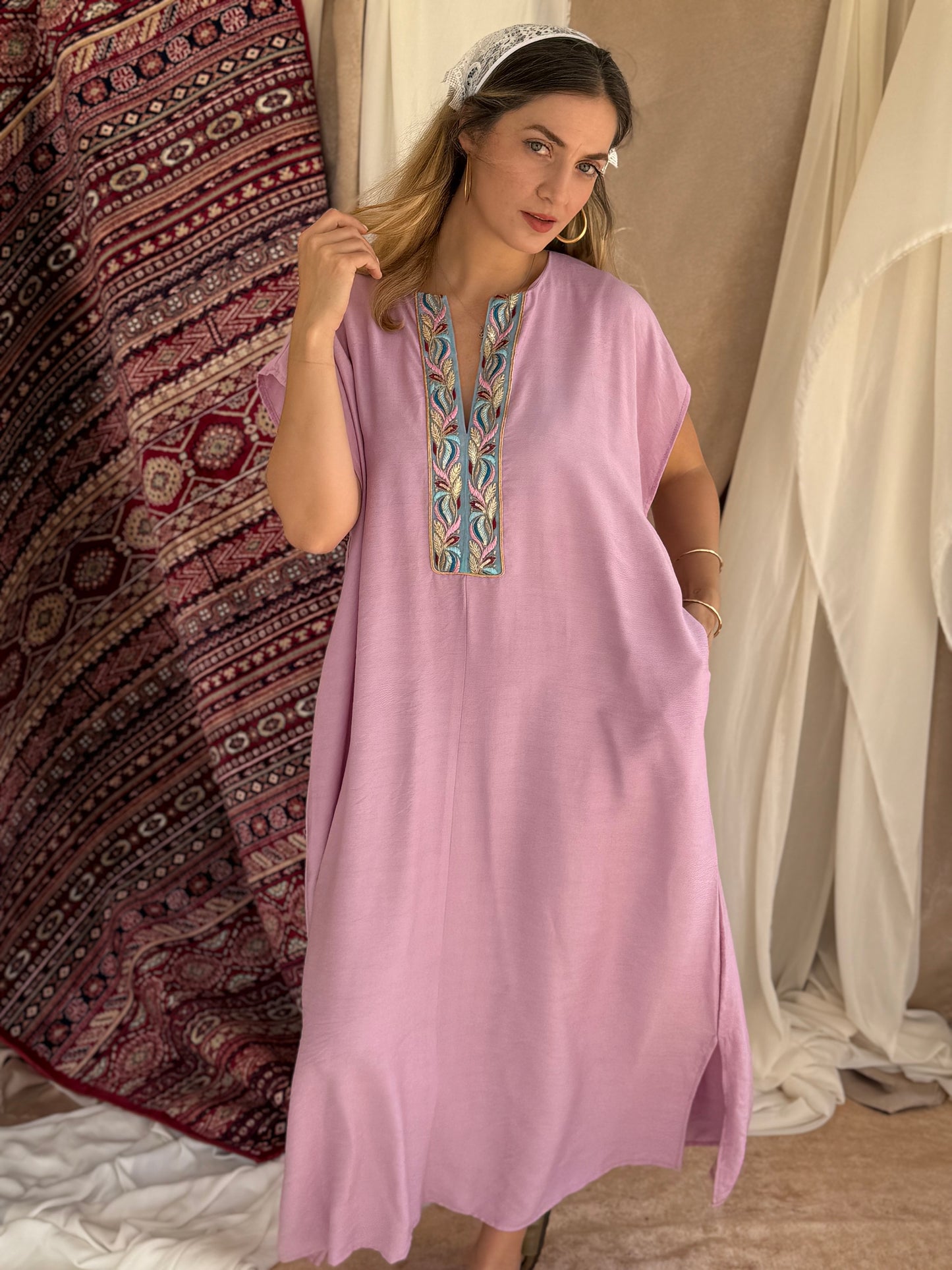 ROBE D'HOTESSE ROSE CLAIR