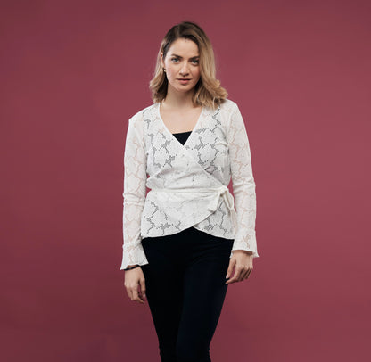 CHEMISE BLANC A TROUS