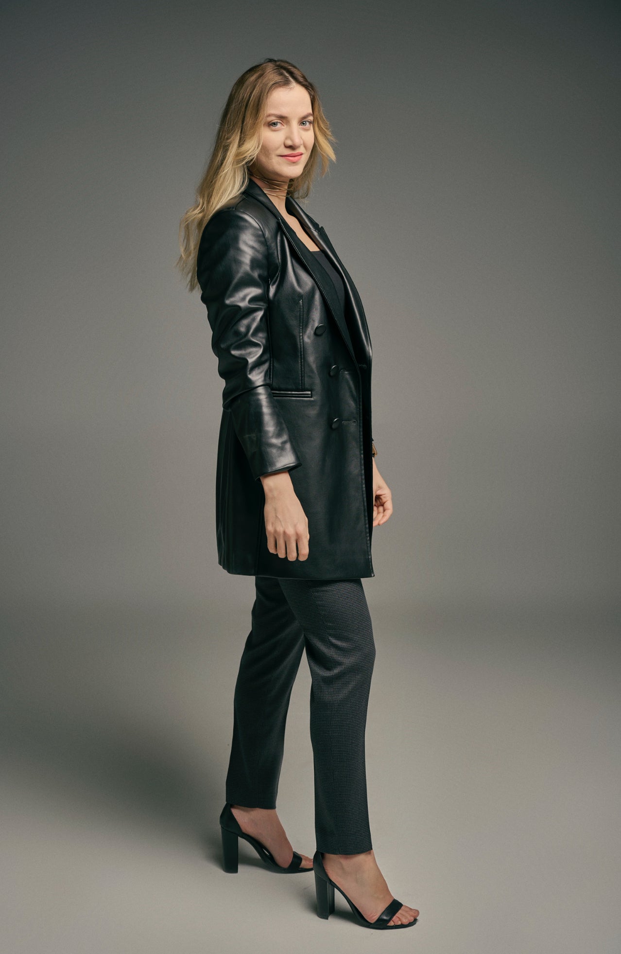 VESTE SEMI CUIRE