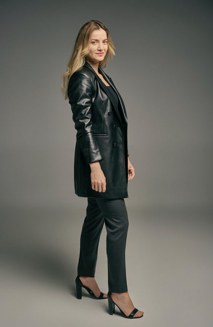 VESTE SEMI CUIRE