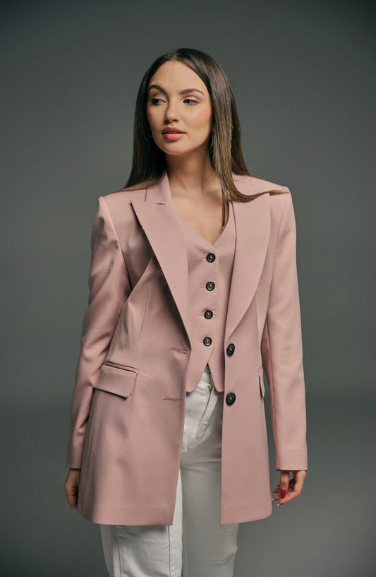 VESTE CLASSIQUE ROSE