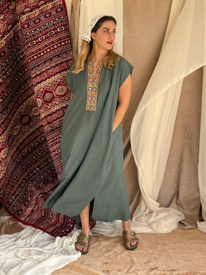 ROBE D'HOTESSE VERTE