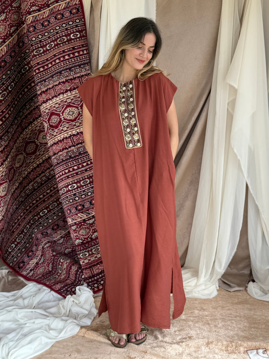 ROBE D'HOTESSE BRIQUE