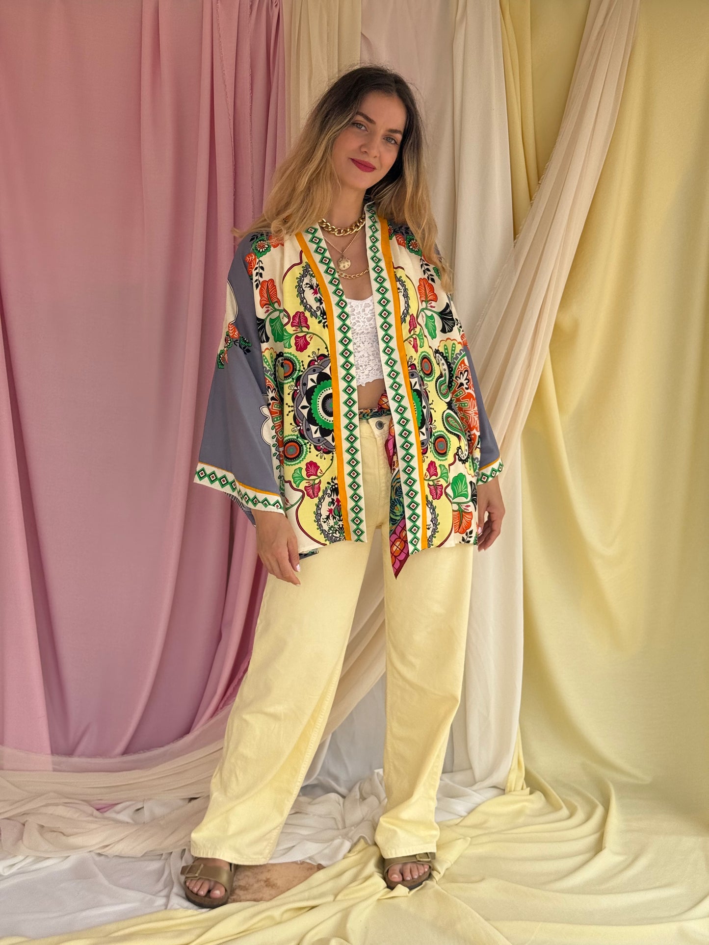 KIMONO MANDALA GRIS