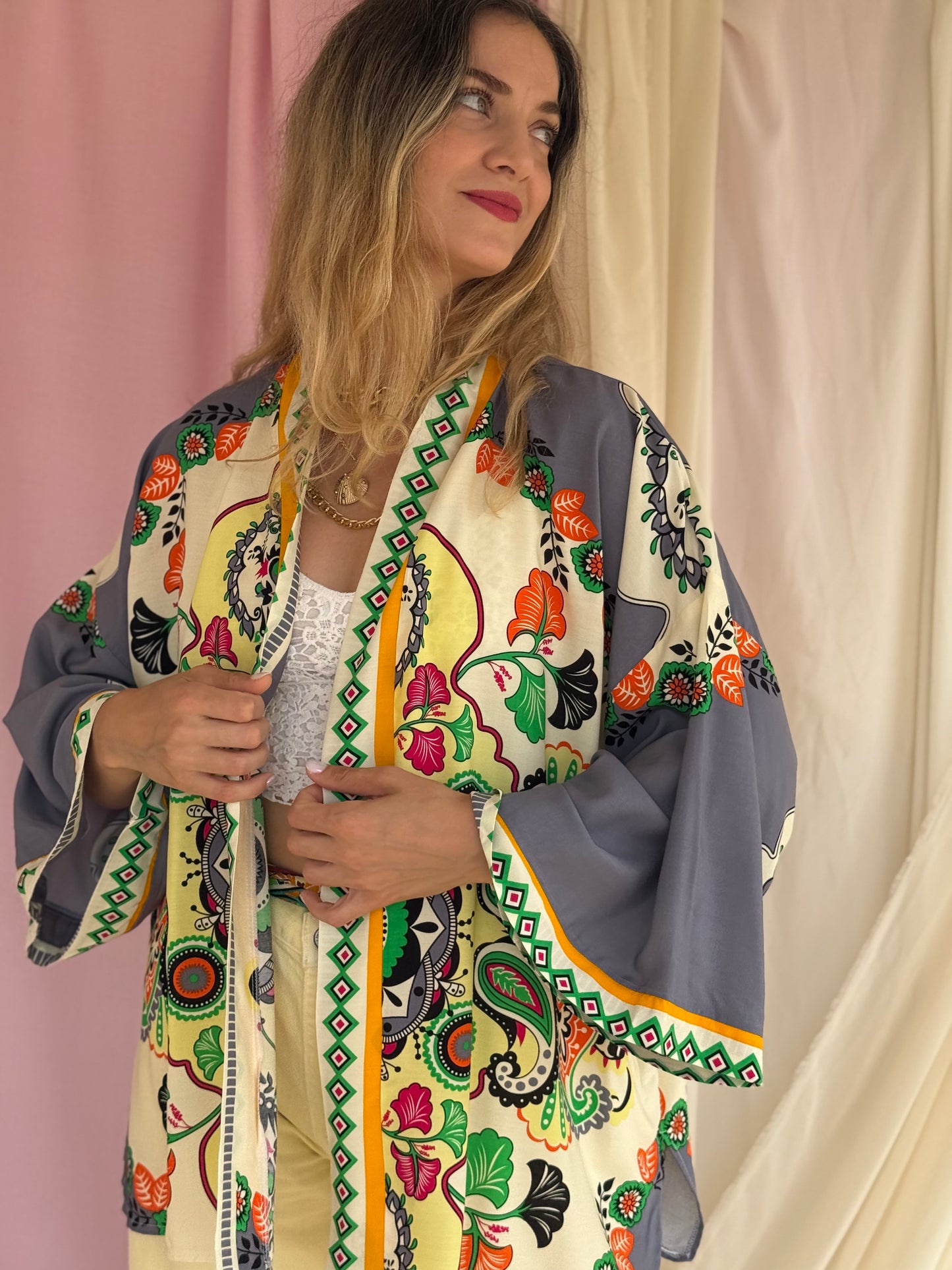 KIMONO MANDALA GRIS