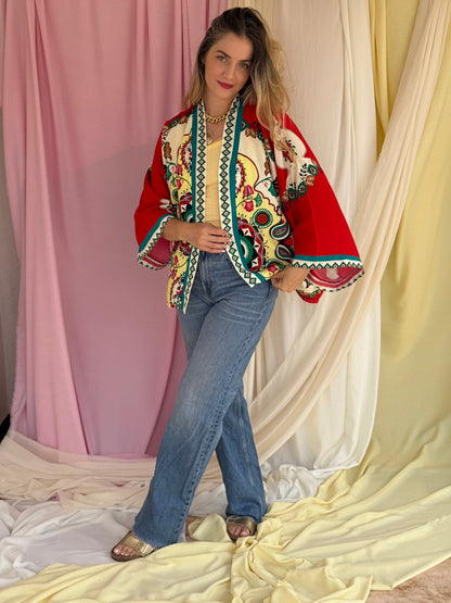 KIMONO MANDALA ROUGE