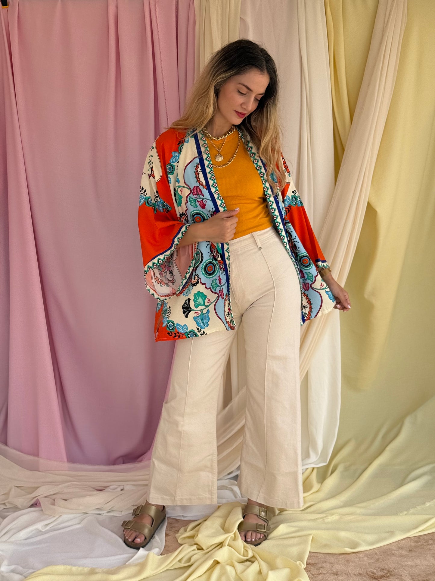 KIMONO MANDALA ORANGE