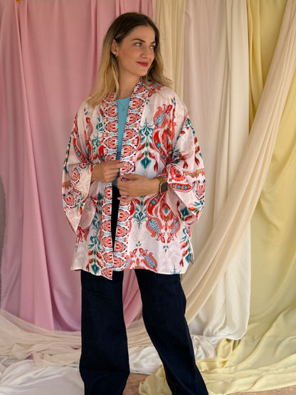 KIMONO FLORA ROUGE