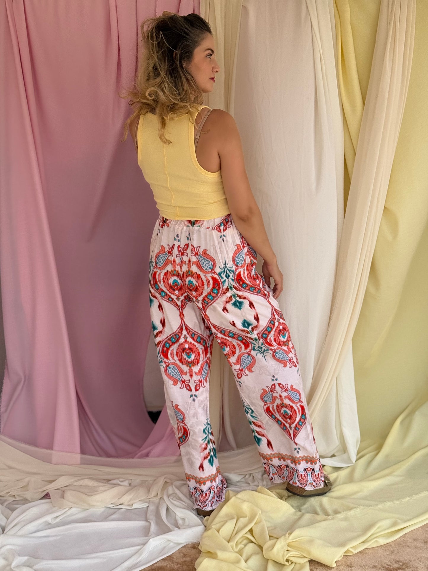 PANTALON FLORA ROUGE