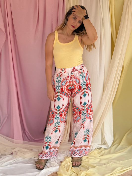 PANTALON FLORA ROUGE