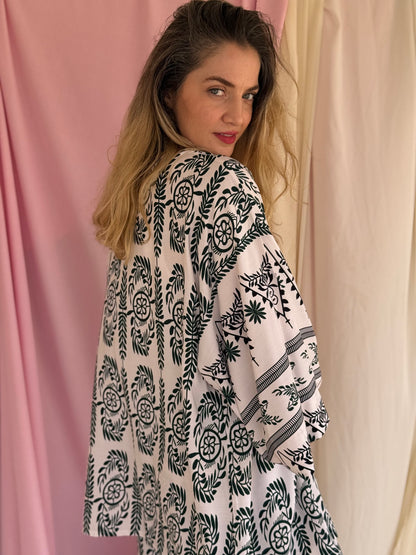 KIMONO OLIVE VERT