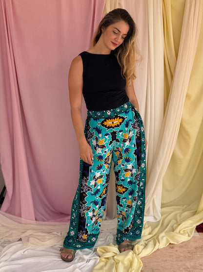 PANTALON MOSAIQUE BLEU