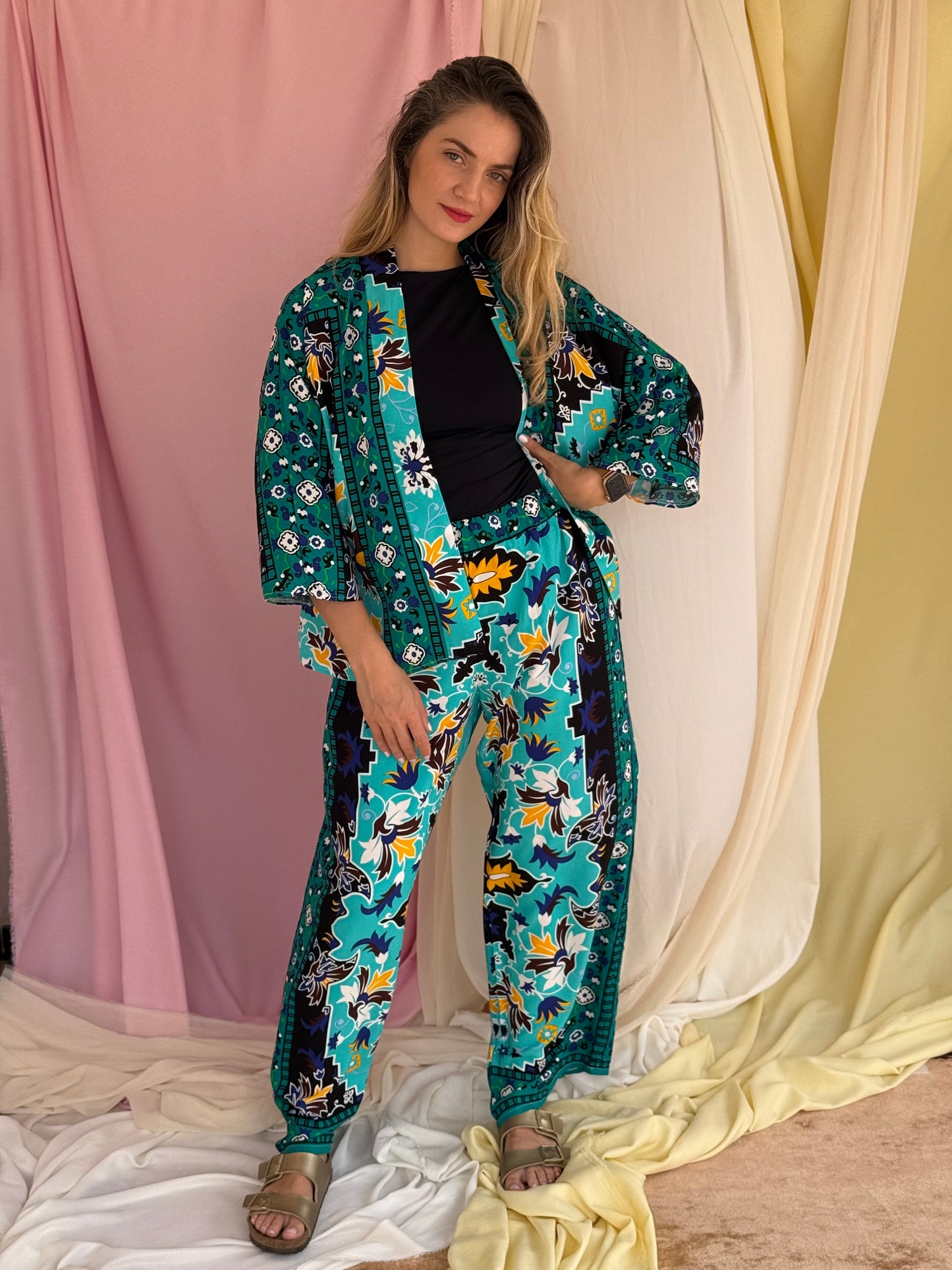 ENSEMBLE MOSAIQUE BLEU