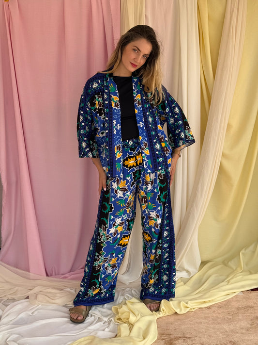 ENSEMBLE MOSAIQUE BLEU ROI